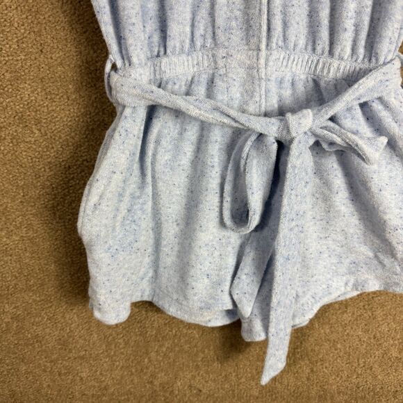 The Normal Brand Romper Womens Medium M Sky Blue Towel Terry Short Sleeve Belted - Picture 4 of 11